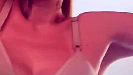 Gym cardio heats up, shirt off, wet pussy exposed