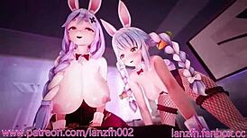 Watch this short cowgirl collection with squirting and threesome action!