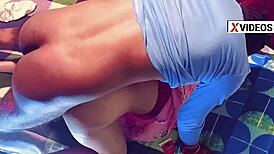 slim desi girl getting doggystyle creampie 😍