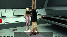 stranded in space 91, stretchin out with big boobs milf