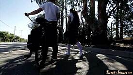 young cockriding horny teacher in steamy doggystyle classroom action