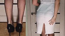 Slut Takes Off Panties At New Year's Party