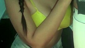 In this close-up scene, laurencat eagerly takes the cumshot in her mouth.