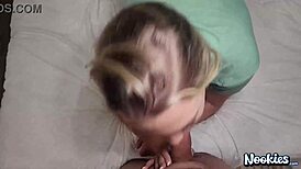 Innocent blonde girl experiences deep creampie with chloe rose