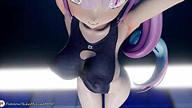 connection dance minato aqua yozora mel virtual youtuber