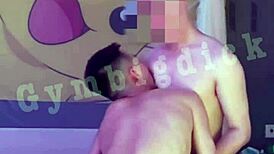 Is this handsome asian twink riding bareback on his boyfriend's cock in their homemade video?