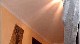 mature lady on webcam showing off her hairy big tits for you