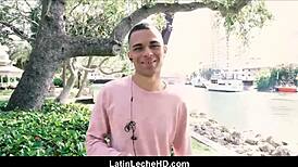 Straight spanish latino twink sex with gay stranger for cash pov