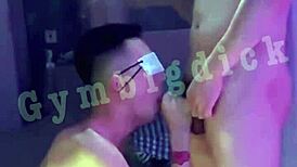 Is this handsome asian twink riding bareback on his boyfriend's cock in their homemade video?