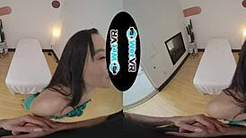 Massage Babe Relaxes Him with Missionary Pussy Creampie and Big Cock Doggy