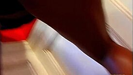 Brunette Babe Dances, Rips Clothes, Sucks Big Black Cock!