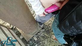 Real Public Cum Soaked Panties Near Busy Trains