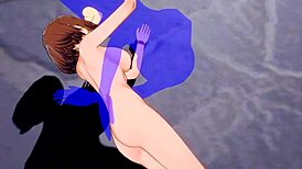 uraraka gives armpitjob and blowjob