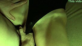 Hairy Pussy Rubbing Cum On Bodysuit