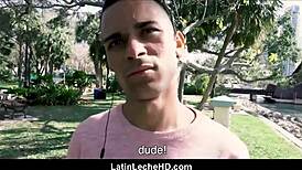 Straight spanish latino twink sex with gay stranger for cash pov