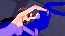 uraraka gives armpitjob and blowjob