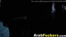 I desperate arab girl takes two huge dicks for money