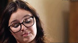 yo, reagan foxx spanks leana lovings but it turns into steamy lesbian action