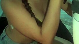 In this close-up scene, laurencat eagerly takes the cumshot in her mouth.