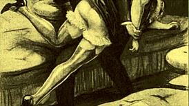 Detailed vintage erotic drawings