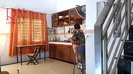 Holy crap! Housewife in Pantyhose Strips Naked in Kitchen for Wild Orgasm!