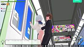 Loop Train H-Game Elevator Scene With Squirting And Creampie