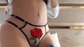 This Latina's big ass in thong on webcam