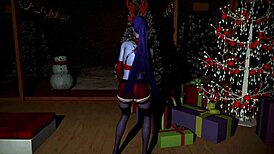 Je suis hypnotisé par la danse sexy de Noël de Widowmaker. Ses longs cheveux et son gros cul me taquinent sans fin !