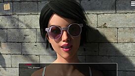 brunette with big tits submits to master in outdoor setting