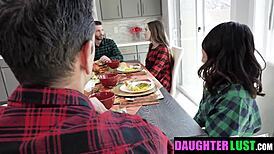 Part 1: Best friends’ stepdads team up for a cozy dinner with their daughters - DaughterLust