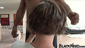 Brunette First Timer Gets Wild with BBC in Sloppy Wet Action