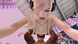 Malam permainan hentai anime kartun yang ghairah