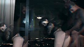 Petite Emme White deliriously sucks interracial cock in her room