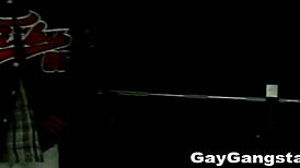 interracial gay group bangs hard in gym