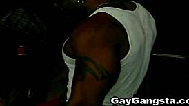 interracial gay group bangs hard in gym