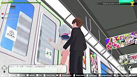Loop Train H-Game Elevator Scene With Squirting And Creampie