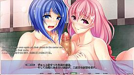 Akumeru Family Harem Route Part 2: Dual Step-Sister Titfuck with Big Tits.