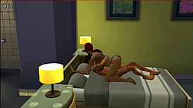 Aunt and nephew indulge in wild anime tit play