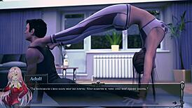 Erotic yoga game with the deluca family