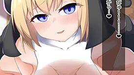 Sister eliza performs sexual duties with big tits