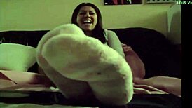 Mature Wife Indulges In Sexy Feet Fetish With Licking, Sucking, And Masturbation Scenes