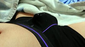 Asian guy cums in underwear, then jerks off again