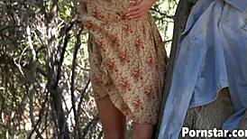 Hot blonde babe scarlet red performs a sensual striptease