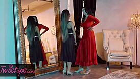 Missy Martinez and Veronica Rodriguez Dancing Cheek to Cheek