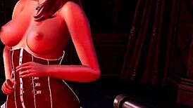 Krampus welcomes new naughty helper in anime hentai fantasy with big black cock