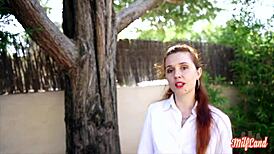 Kira, the naughty nurse, is so sexy in lingerie!