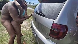 Car Fuckfest With Friend And Three Guys