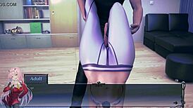 Erotic yoga game with the deluca family