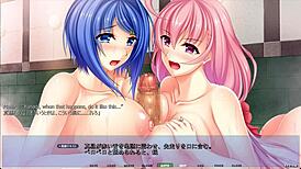 Akumeru Family Harem Route Part 2: Dual Step-Sister Titfuck with Big Tits.