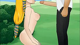 Princess Zelda from Skyward Sword Gets Super Deepthroat Action